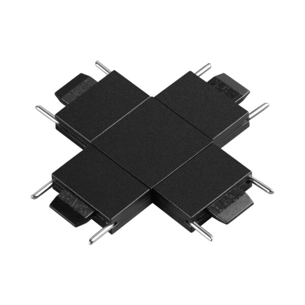399de0df76c505f0f09326982a7f0be7 135270 SHINO NT24 093 черный Соединитель с токопроводом «X» для низковольтного шинопровода IP20 24V EASY