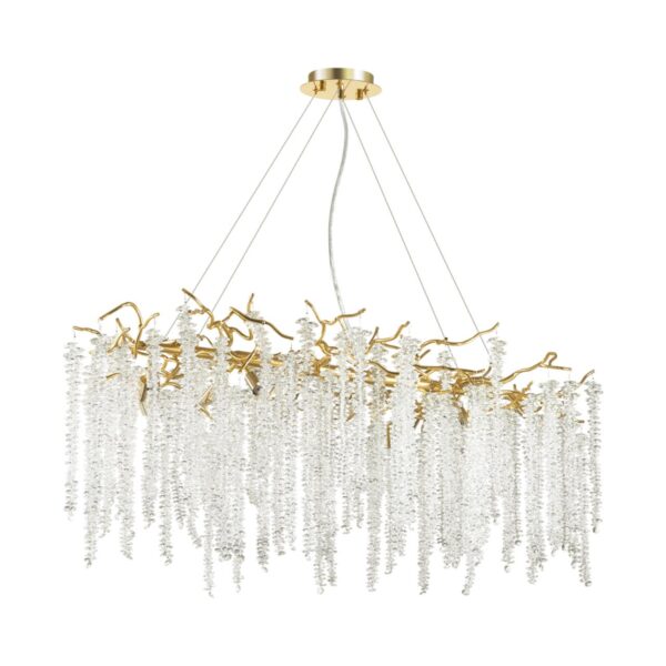 4abc526a403ce98bc89a3ff5051ec6ec 5005/12 HALL ODL23 639 золотой/прозрачный металл/хрусталь Люстра G9 12*40W BANCHE