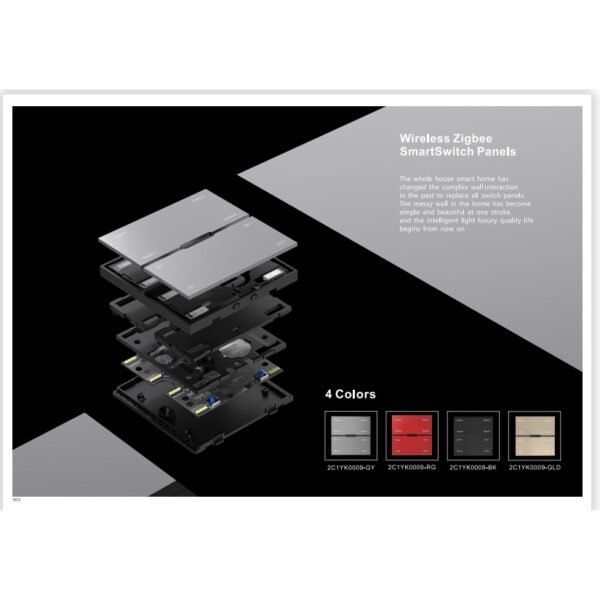 Смарт выключатель проводной (Zigbee) iLEDEX TECHNICAL VISION INN SP 48V-4-BK Смарт выключатель проводной (Zigbee) iLEDEX TECHNICAL VISION INN SP 48V-4-BK