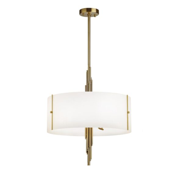 545a3be620fd590b12951928ca1e5951 5415/6 MODERN ODL_EX23 181 бронзовый/белый матовый/металл/стекло Люстра E27 6*40W MARGARET