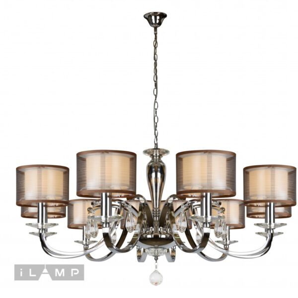 Подвесная люстра iLamp Mario RM16001/10 Хром Подвесная люстра iLamp Mario RM16001/10 Хром