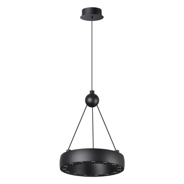 59e4da113bd77d7c1334a8cb8131494f 359396 OVER NT24 000 черный Светильник подвесной светодиодный, длина провода 2м IP20 LED 12W вниз/5W вверх 220V 1360Лм 3000K TURN