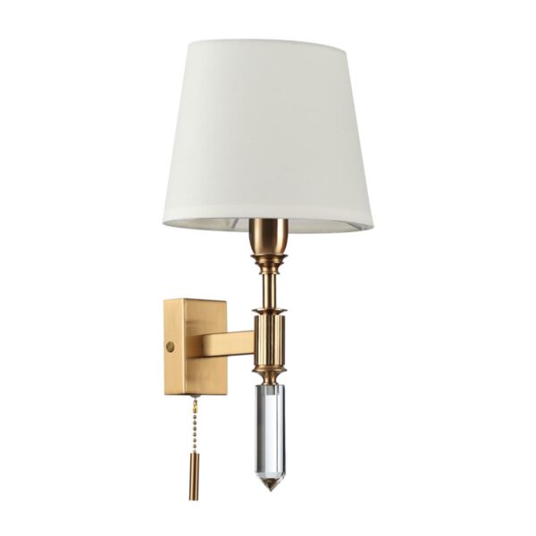 5eb39e4d9a765e0da5e26d5f337771e4 4894/1W MODERN ODL_EX22 207 бронзовый/белый/ткань Бра с выкл. E14 1*40W LONDON