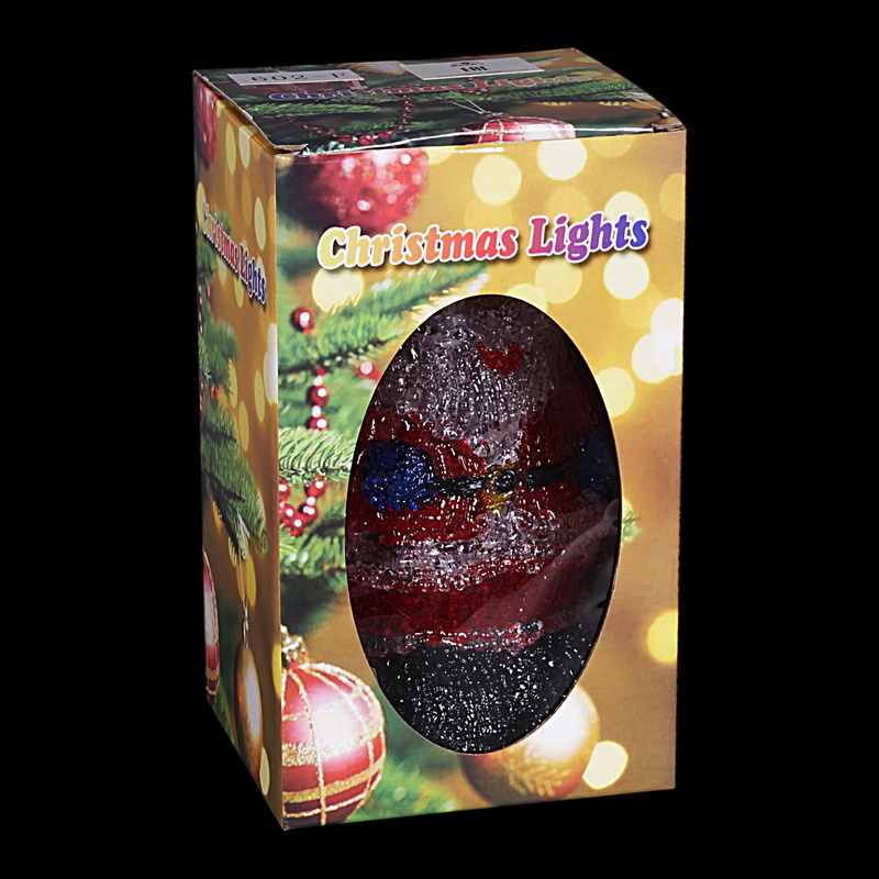 602-F акриловая фигурка 3D светодиод.»Дед мороз»,Н-20хD11см,питание от батареекАА 2шт(не в компл.)