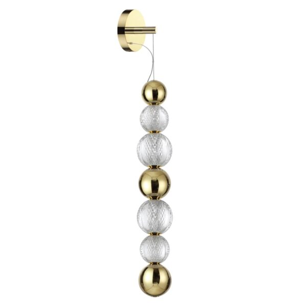 6070a75640a4e240f58540c97cea224e 5008/13WL L-VISION ODL23 587 золотой/прозрачный/металл/акрил Настенный светильник LED 13W 4000K 700Лм CRYSTAL