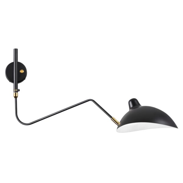 643dc9f566412d19cb4e16502a15fb65 4830/1W WALLI ODL21 679 черный/золотой Настенный светильник E27 1*40W KERBI