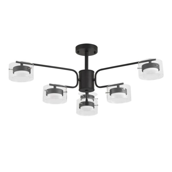 646f615a39e1f24adc7c1c037e4472b0 8349/6C COMFI LN26 232 черный/прозрачный, металл/стекло Светильник потолочный LED GX53 6*7W 220V NATALINA