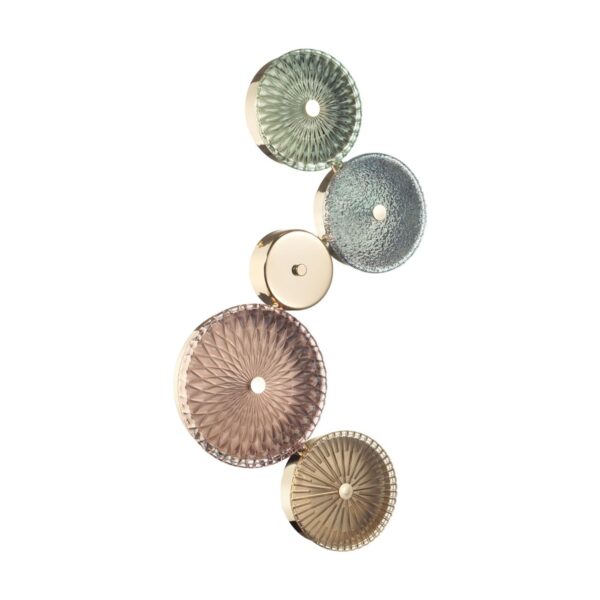 675cfe3e920c79b8831e05fb2a983f52 5412/26WL L-VISION ODL_EX23 153 золотой/разноцветный металл/стекло Бра LED 26W 4000K CARAMELLA