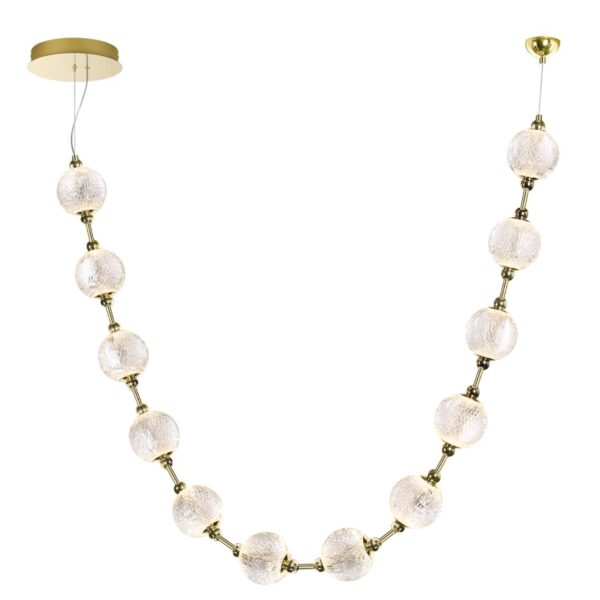 6b37e4dbbf3ac8cf9219755a51514c8d 5008/48L L-VISION ODL23 591 золотой/прозрачный/металл/акрил Подвес LED 48W 4000K 2640лм CRYSTAL