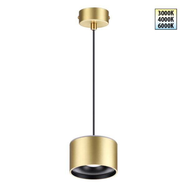 6efe33667fbdb9ef5148394a22e4a76a 358969 OVER NT22 352 бронза св. Светильник накладной с переключ. цв. температуры, провод 2м IP20 LED 3000К4000К6000К 12W вниз + 3ВW вверх 110-265V G