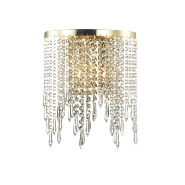 71c531074f55d5c547eb8db575b4b3b5 5028/2W MODERN ODL23 643 золотой/прозрачный металл/хрусталь Бра E14 2*40W CHOKKA