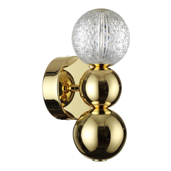 72fad3c1cb1a488f7978d2b70e906305 5008/4WL L-VISION ODL23 589 золотой/прозрачный/металл/акрил Бра LED 4W 4000K 230Лм CRYSTAL