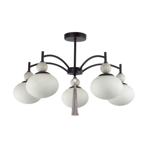 78410f36392547be5e30fe38687a8e14 8273/5C NEOCLASSI черный, серый/белый металл, керамика/стекло Люстра потолочная Е14 5*40W 220V GLORIYA