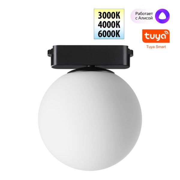 78ed49f38bdfa260c5c091747c82f502 359478 SHINO NT24 110 черный Трековый смарт-светильник для низковольтного шинопровода с двумя режимами работы IP20 LED 6W 24V 3000-6000K EASY