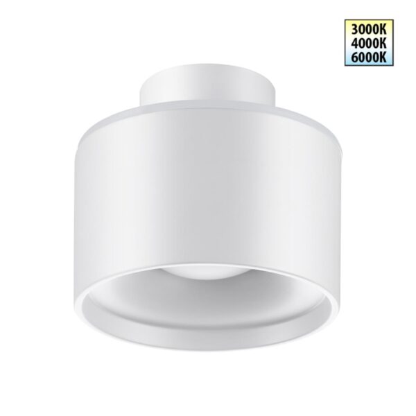 7f308600468749cf6d923ddfacf8d79b 358970 OVER NT22 350 белый Светильник накладной с переключ. цв. температуры IP20 LED 3000К4000К6000К 12W вниз + 3W вверх 110-265V GIRO