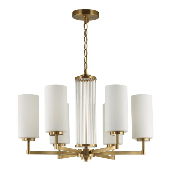 81519dc73bff509c81d2b12045388f8f 4990/6 HALL ODL23 657 матов. золотой/белый/стекло Люстра E27 6*40W KASALI