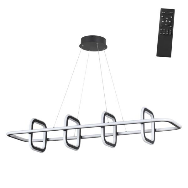 81973f0c4c7091a2772953a24d1d57a7 359185 OVER NT23 312 черный Светильник подвесной диммируемый, в комплекте пульт ДУ IP20 LED 4000К 175W 220V ONDO