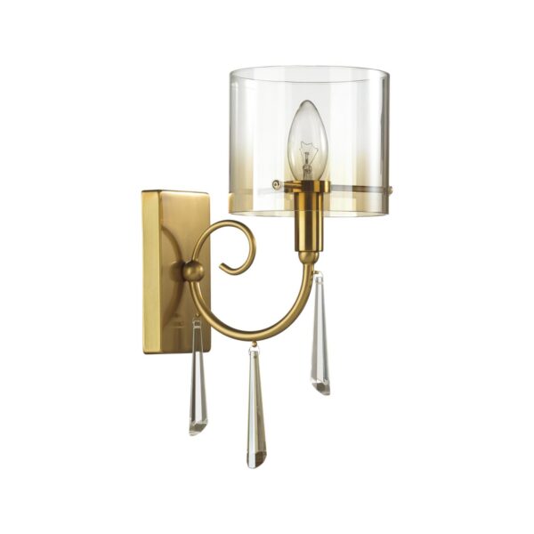 8c7403d0373479efc473953738132d65 4886/1W HALL ODL_EX23 183 бронзовый/янтарн./металл/стекло Бра E14 1*40W NICOLE