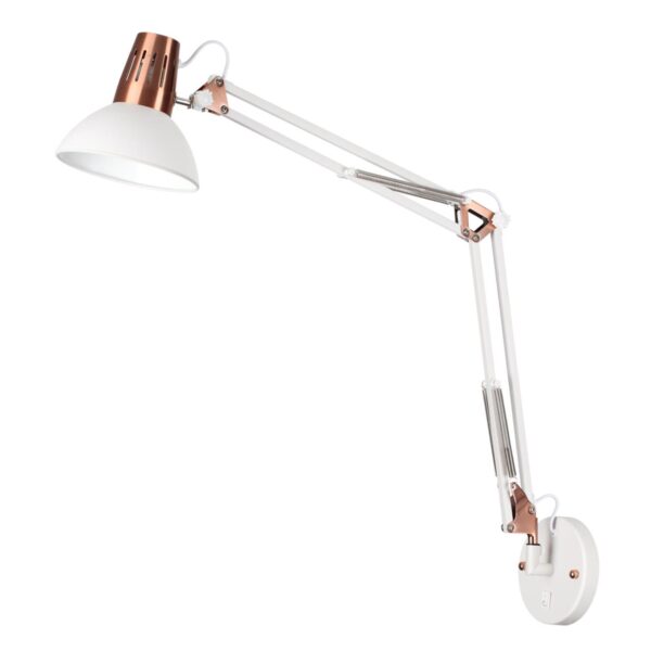 8ed25ecf4da4fb825367185e72224bb3 3344/1W MODERN ODL17 679 белый/медный Бра-трансформер с выключателем E27 60W 220V KAPAL