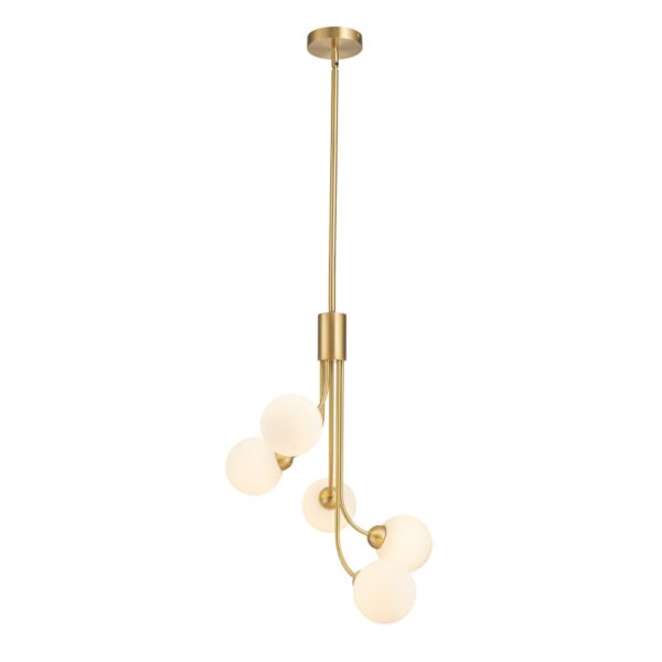 Подвесная люстра Belfast Bryson L-8130-5A BR GL Латунь / Стекло Подвесная люстра Belfast Bryson L-8130-5A BR GL Латунь / Стекло