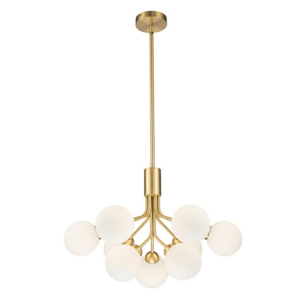 966.970-1 Подвесная люстра Belfast Bryson L-8130-6+3 BR GL Латунь / Стекло