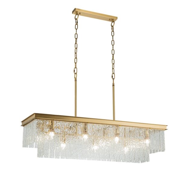 Подвесная люстра Belfast Harland 6308-10C BR CL Латунь / Стекло Подвесная люстра Belfast Harland 6308-10C BR CL Латунь / Стекло