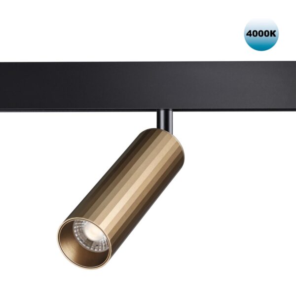98ae1edf1a9c6e00a8d738a23d30dd43 358988 SHINO NT22 161 бронза светлая/черный Трековый светильник для низковольного шинопровода IP20 LED 4000K 15W 48V FLUM