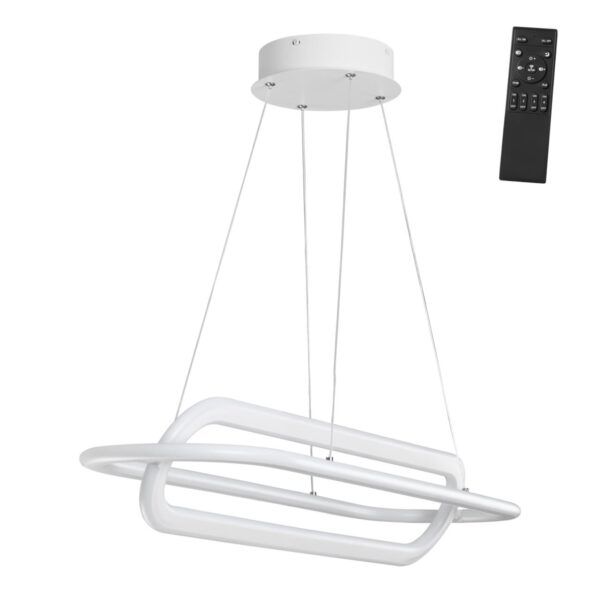 98d63015375cb506684ac5c9ad3a6200 359172 OVER NT23 316 белый Светильник подвесной диммируемый, в комплекте пульт ДУ IP20 LED 4000К 116W 220V ONDO