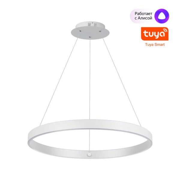 9f772d80f4ff7c473c374546b939f4be 359449 OVER NT24 296 белый Светильник подвесной диммир. со сменой цв.темпер. (пульт ДУ/прилож. Smart Life) IP20 LED 50/12W 85-265V 3000-6000К SOTTO