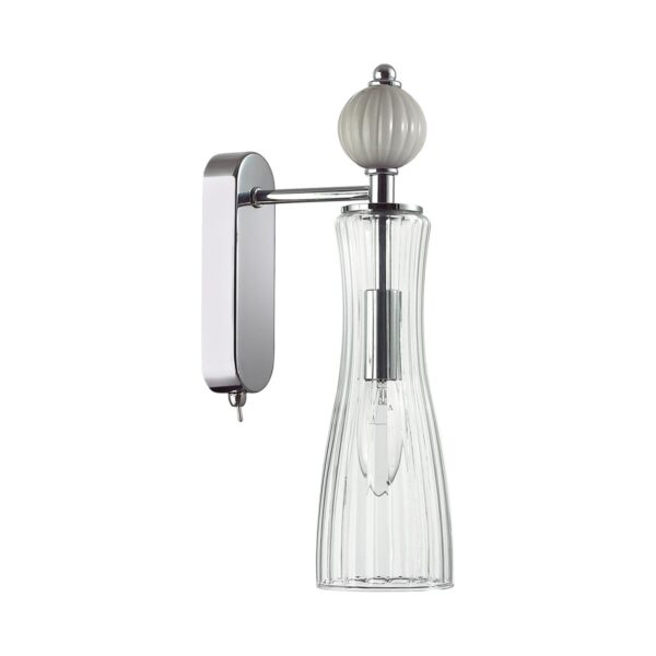 9fc01fbfd6ae56a698baa5dc8b35c872 8269/1W NEOCLASSI LN26 159 хром/серый/прозрачный, металл/керамика/стекло Бра Е14 1*40W 220V EMILY