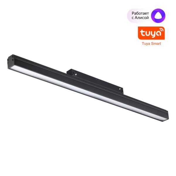 a3bc8b584b3c1bb7fae28dd5b97cad17 359482 SHINO NT24 000 черный Трековый низковольт. св-к диммир. со сменой цв.температуры, пульт ДУ/Tuya Smart Life IP20 LED 24W 48V 3000-6500K FLUM