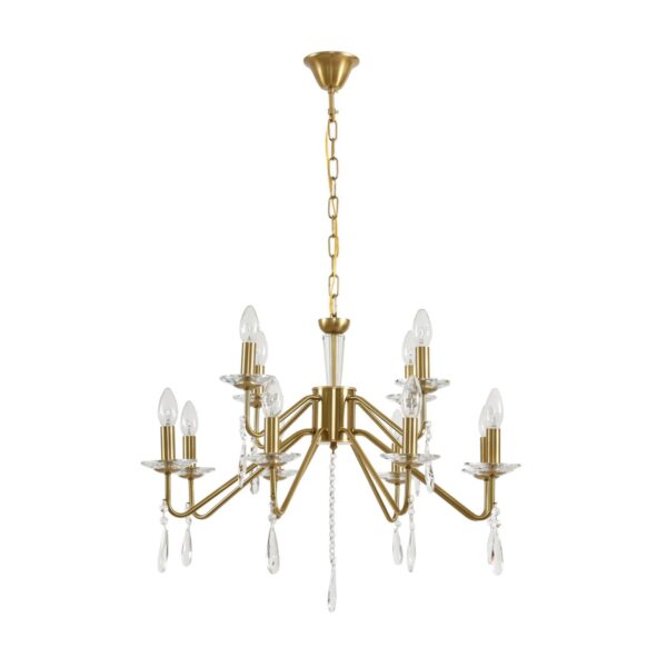 a514f0274e22f70c1a6c3a52f13a3934 8319/12 CLASSI LN26 077 шампань/прозрачный, металл/хрусталь Люстра E14 12*40W 220V SEVERINA