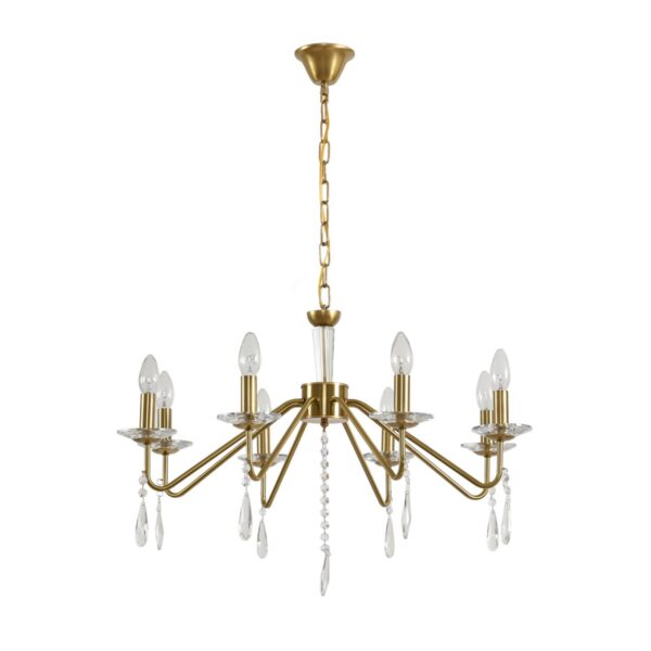 a79bcb7d992cc8f28c3a21af8aaa240b 8319/8 CLASSI LN26 077 шампань/прозрачный, металл/хрусталь Люстра E14 8*40W 220V SEVERINA