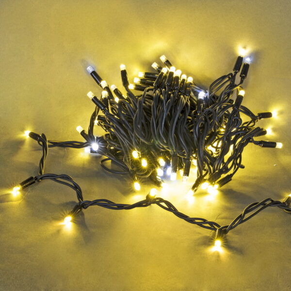 A-026A WW/W FLASH гирлянда светодиодная 10м 100LED влагозащищен. морозостойкая A-970 WW/W FLASH гирлянда светодиодная 10м, 100LED, черный провод морозостойкий