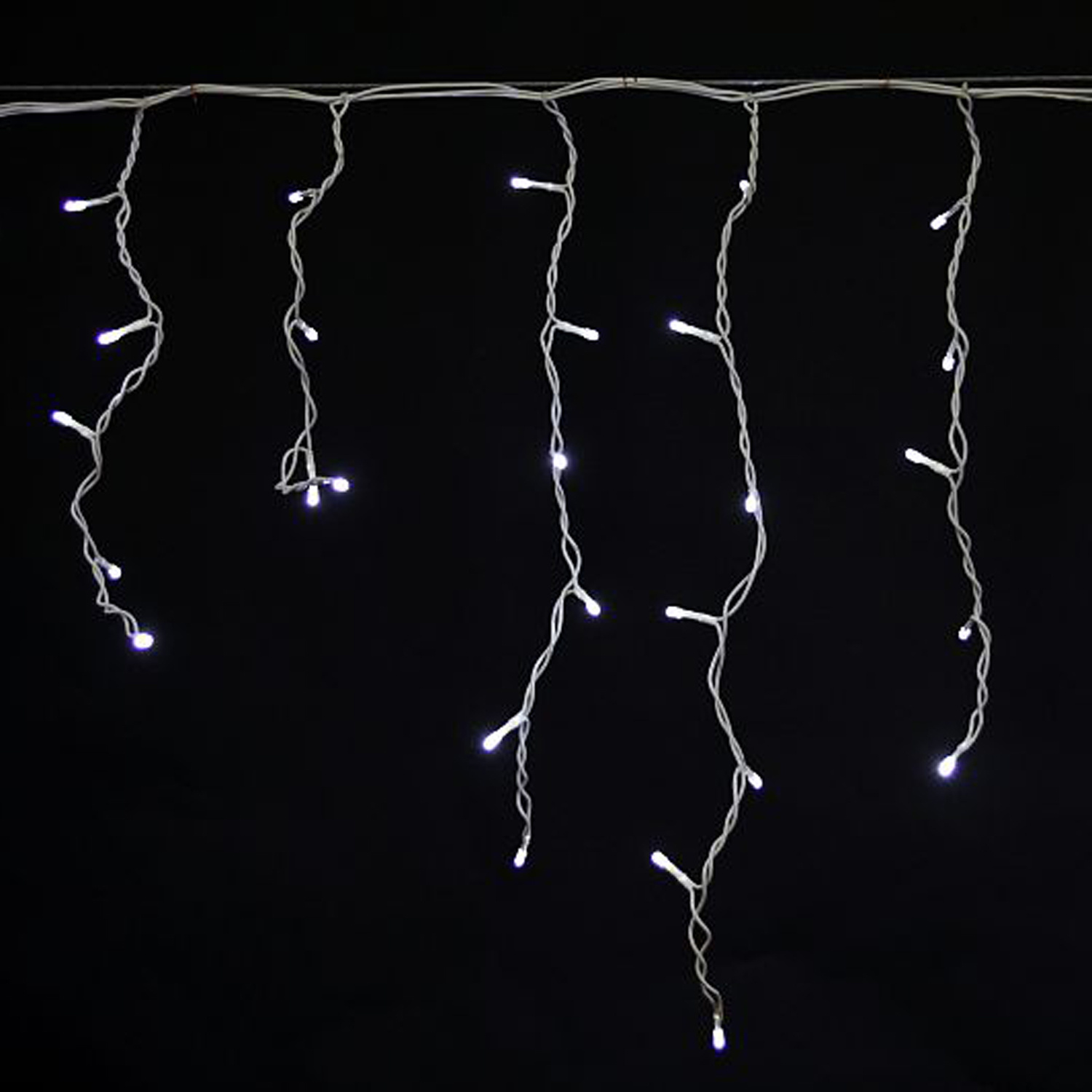 A-056R WT светодиодная гирлянда «бахрома» 5×0.6м 180LED белый провод влагозащищен.