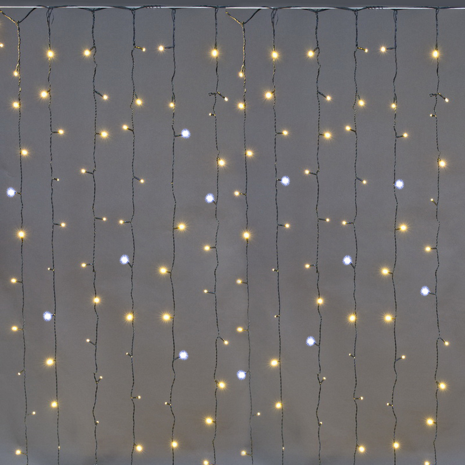 A-943 WW/W FLASH сведодиодный занавес 2*2м 300LED, провод темно-зелёный