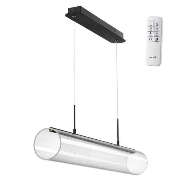 b865d3077b06a39590703159ea327bd7 359322 OVER NT24 304 черный Светильник подвесной диммируемый, в комплекте пульт ДУ IP20 LED 36W 220-240V 3000К~6000К 3500Лм TROMPA