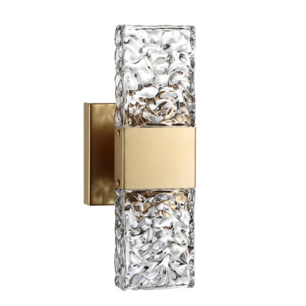 be04b586c072e9c38a6a6a96b938c3e8 4364/5WL HIGHTECH ODL23 371 матовое золото/металл/стекло Настенный св-к IP20 LED 10W 612Лм 3000K RICCI