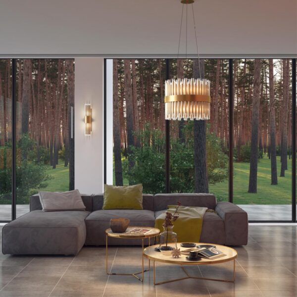 c1c8d0500d744707aab7c7ea58c7d8f0 4786/2W HALL ODL21 420 золото/металл/стекло Бра E14 2*40W VIKETA