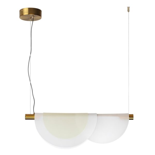 c6ab9a60e283b0b422342ce114a9fb93 4358/20L MIDCENT ODL23 221 античная бронза/акрил белый матовый/янтарный Подвесной св-к IP20 LED 20W 1208Лм 3000K COLLE