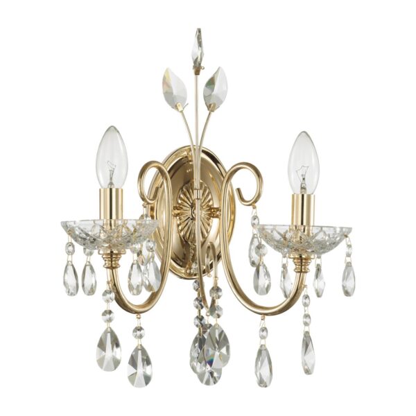 ca1ed4083dc324bcf4fcdac0e3116681 4977/2W HALL ODL23 649 золотой/хрусталь Бра E14 2*40W VERSIA