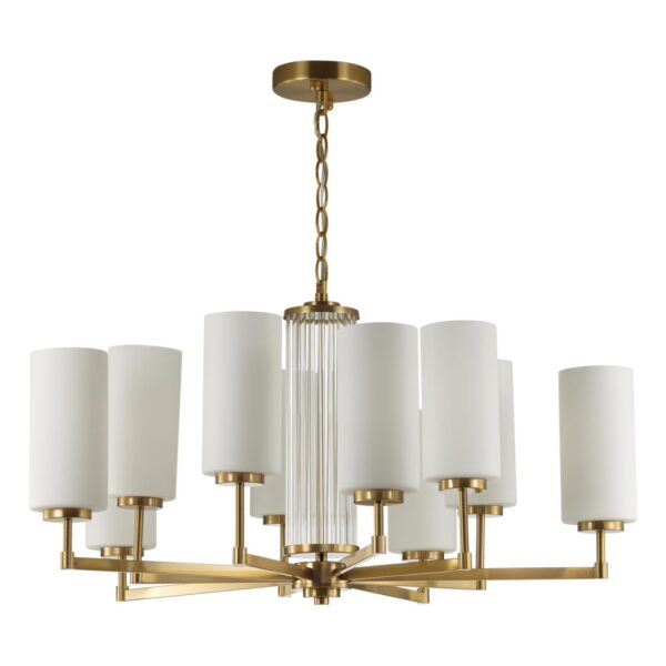 d3af8230a3c9240734d8a5f80f34ca4a 4990/10 HALL ODL23 657 матов. золотой/белый/стекло Люстра E27 10*40W KASALI