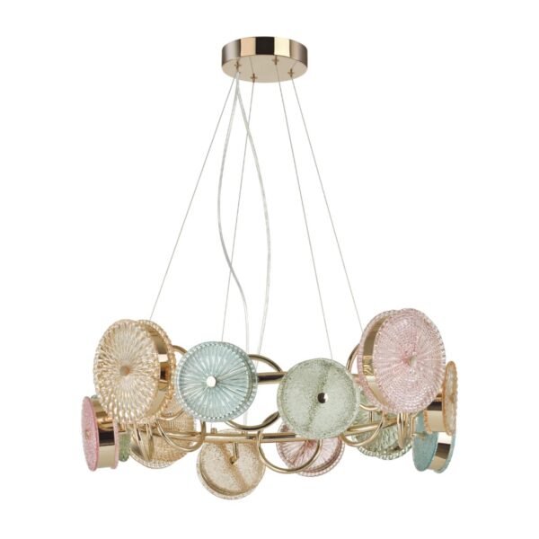 df94e093fbc38d5ab5e4cc75f3bcd6b7 5412/95L L-VISION ODL_EX24 151 золотой/разноцветный/металл/стекло Люстра LED 95W 4000K 6400lm CARAMELLA