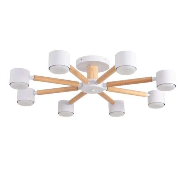 e3cbb12bc1bfe1fd56ce48abb8e1b87d 8306/8C COMFI LN26 333 белый, дерево/металл Светильник потолочный GX53 LED 8*7W 220V VUDI