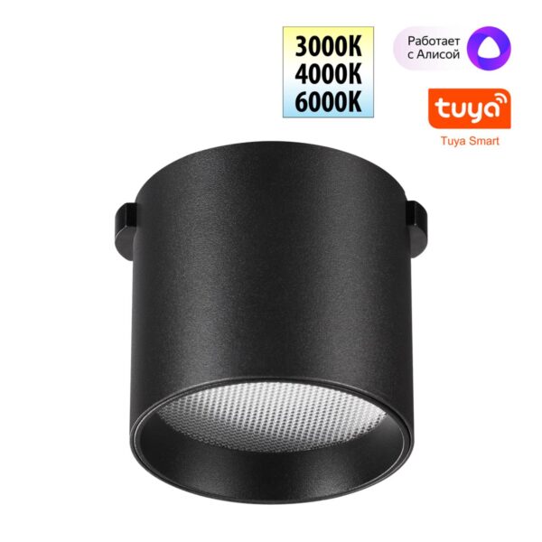 e7e11b5f2122a07d81021502edffcfe7 359473 SHINO NT24 104 черный Трековый смарт-светильник для низковольтного шинопровода с двумя режимами работы IP20 LED 6W 24V 3000-6000K EASY