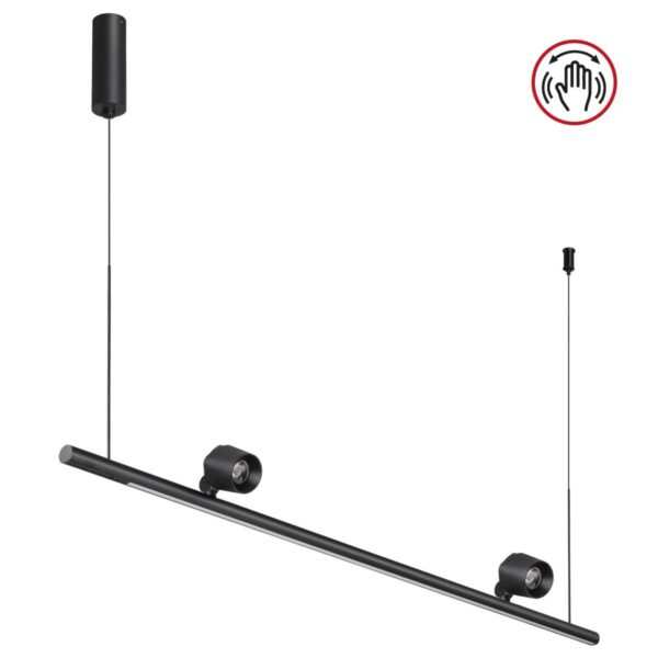 ec98922b19162e4add94cd3ddd6394d9 359309 OVER NT24 288 черный Светильник подвесной диммируемый (сенсер) IP20 LED 14W+14W 4000K 220-240V FERMO