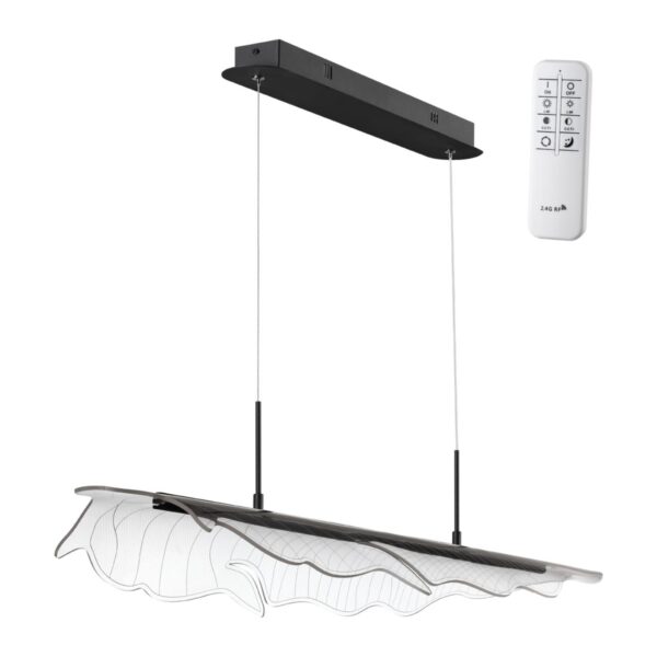 f65b277d0697ccfa474ca528361ae12b 359323 OVER NT24 302 черный Светильник подвесной диммируемый, в комплекте пульт ДУ IP20 LED 36W 220-240V 3000К~6000К 3500Лм FOGLIO