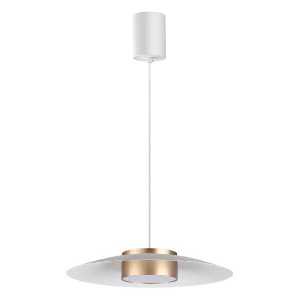 f86bc68e9674e1120cbf47c480960e04 358895 OVER NT22 386 белый/золото Светильник накладной светодиодный, провод 2м IP20 LED 4000К 18W 220-240V PILZ