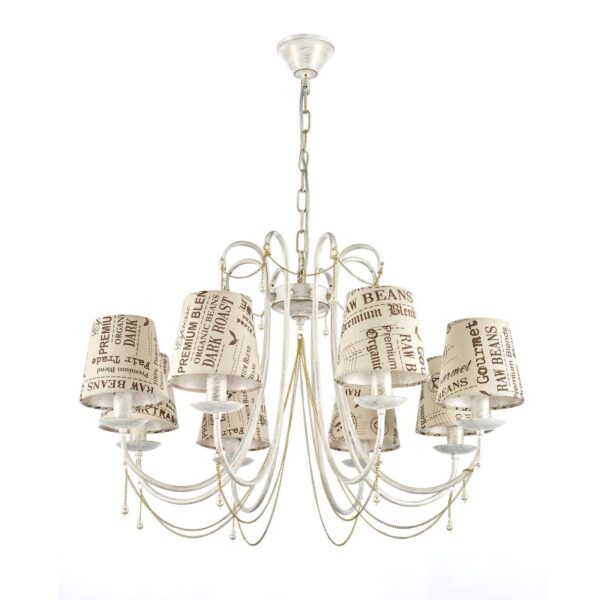 Подвесная люстра Arti Lampadari Tarsia E 1.1.8 WG Подвесная люстра Arti Lampadari Tarsia E 1.1.8 WG