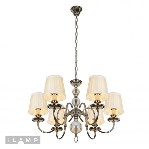1111.970 Подвесная люстра iLamp Armonia P2510-6 Никель+беж